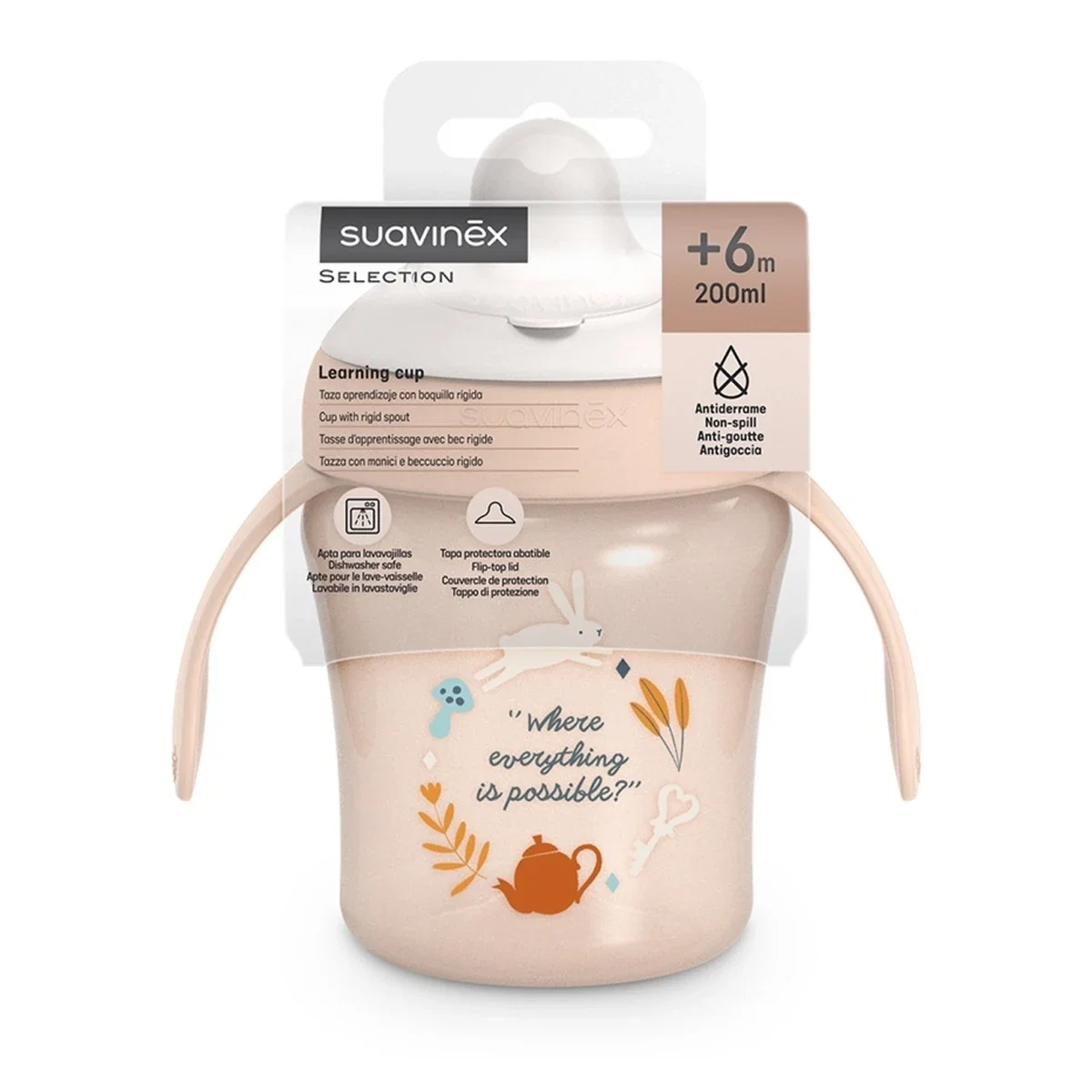 Cană antrenament, 200 ml, roz, Wonder, Suavinex 6 luni+ [1]