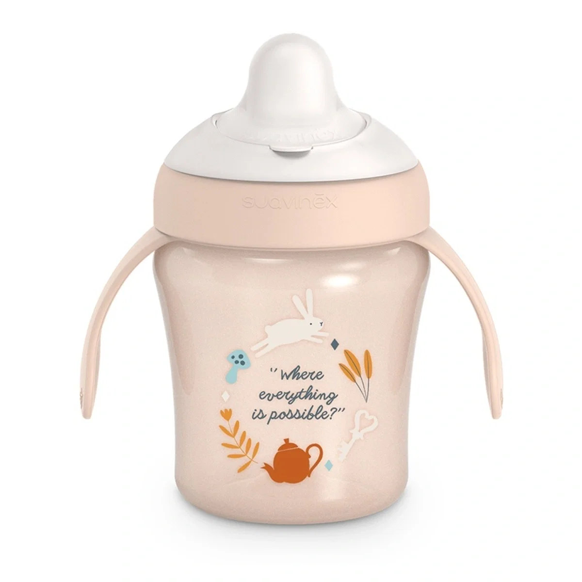 Sticle, cani si pahare - Cană antrenament, 200 ml, roz, Wonder, Suavinex 6 luni+