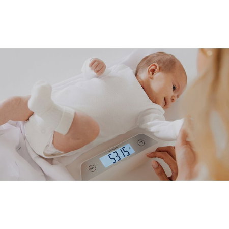 Cantar electronic, Lionelo, Pentru bebelusi, Pana la 20 kg, Memoria ultimei masuratori, Afisare timp de 25 sec, Alb [11]
