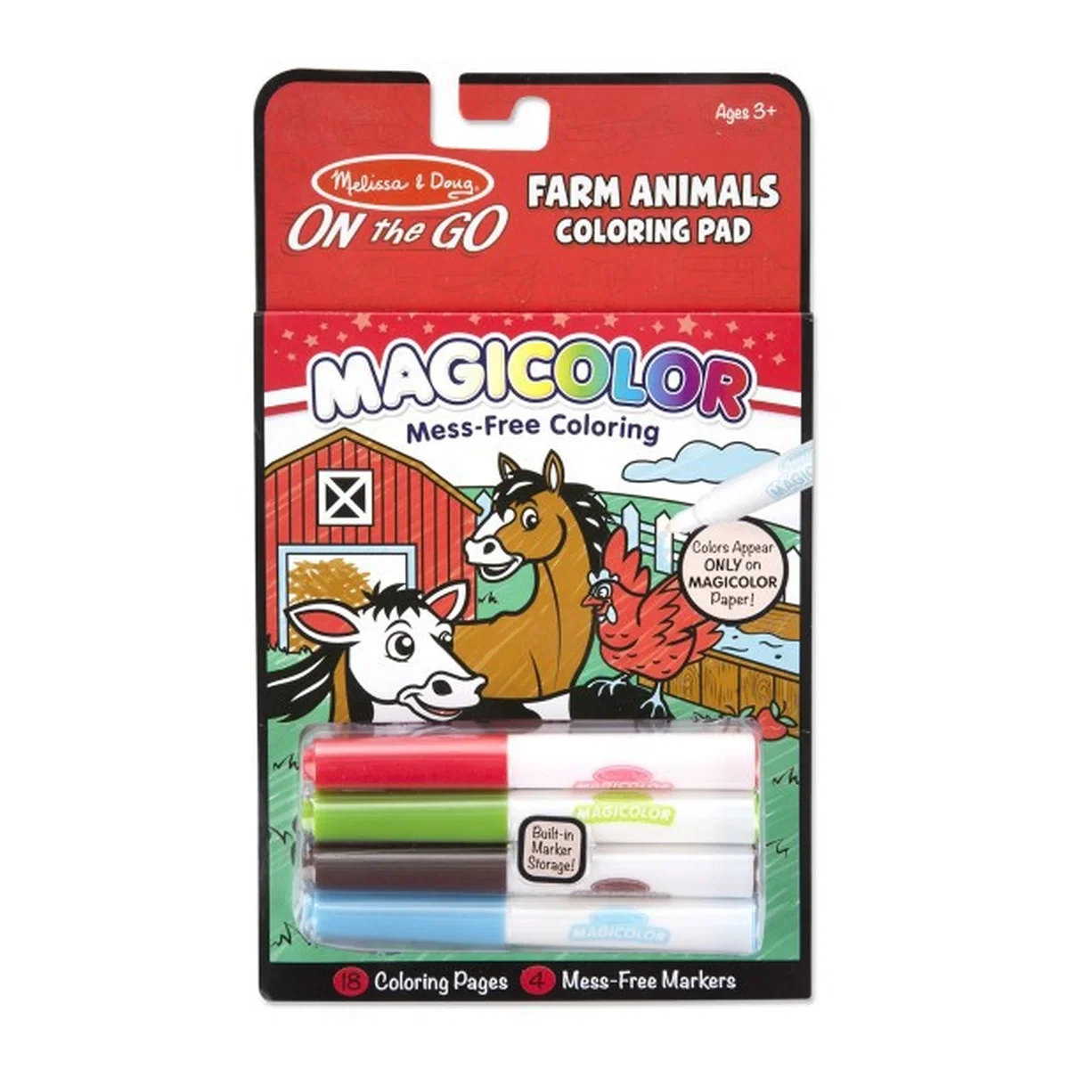 Arta si creativitate - Carnetel de colorat Magicolor Animale de la ferma Melissa & Doug
