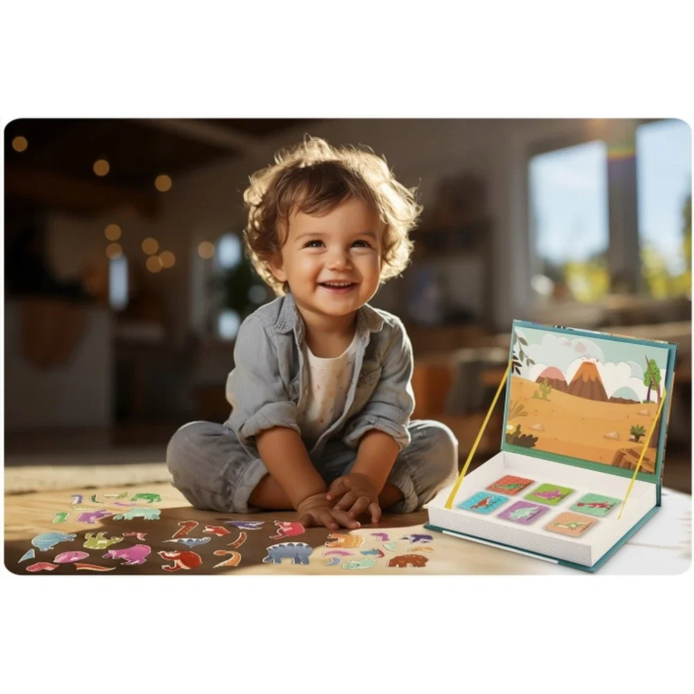 Carte magnetica tip puzzle Lumea Dinozaurilor Ricokids 3 ani+ [4]