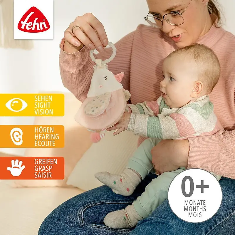 Carticica din plus pentru bebelusi - Pasare pastel Fehn 0 luni+ [1]