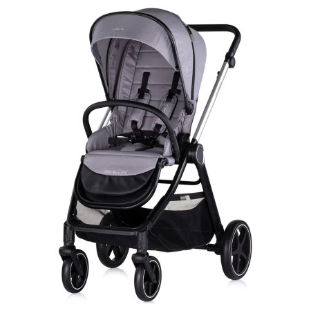 Carucior Bebe 3 in 1 Chipolino Marbella Cloud Grey, cu Landou, Scaun Auto i-Size si Geanta 0 luni [3]