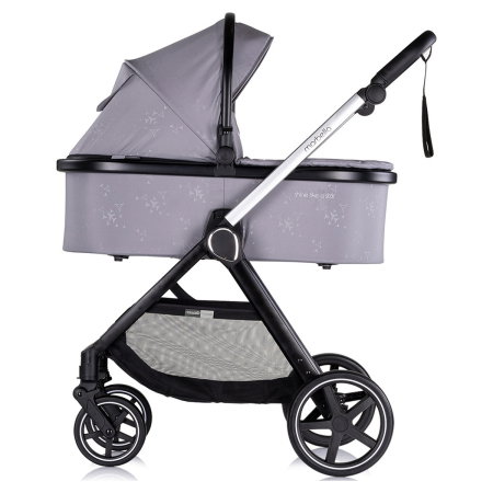 Carucior Bebe 3 in 1 Chipolino Marbella Cloud Grey, cu Landou, Scaun Auto i-Size si Geanta 0 luni [2]