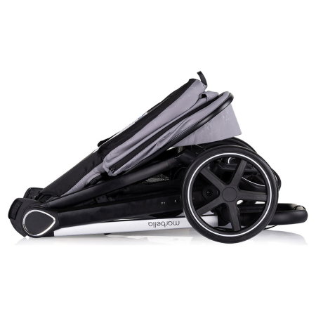 Carucior Bebe 3 in 1 Chipolino Marbella Cloud Grey, cu Landou, Scaun Auto i-Size si Geanta 0 luni [10]