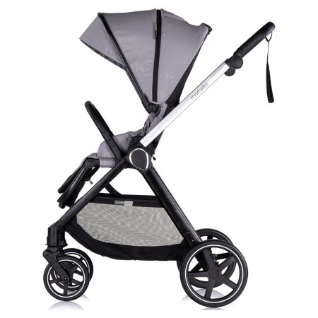 Carucior Bebe 3 in 1 Chipolino Marbella Cloud Grey, cu Landou, Scaun Auto i-Size si Geanta 0 luni [4]