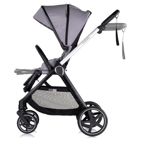 Carucior Bebe 3 in 1 Chipolino Marbella Cloud Grey, cu Landou, Scaun Auto i-Size si Geanta 0 luni [5]