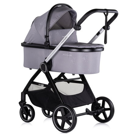Carucior Bebe 3 in 1 Chipolino Marbella Cloud Grey, cu Landou, Scaun Auto i-Size si Geanta 0 luni [1]