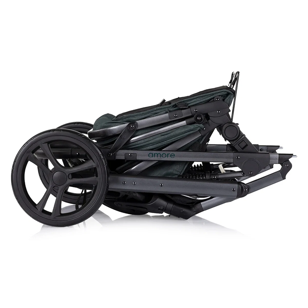 Carucior Bebe 2 in 1 Chipolino Amore Basil, Sezut Reversibil si Transformabil in Landou, cu Geanta si Accesorii 0 luni [8]