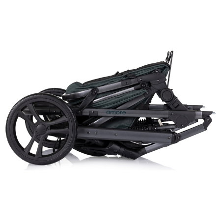 Carucior Bebe 2 in 1 Chipolino Amore Basil, Sezut Reversibil si Transformabil in Landou, cu Geanta si Accesorii 0 luni [8]