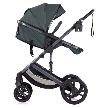 Carucior Bebe 2 in 1 Chipolino Amore Basil, Sezut Reversibil si Transformabil in Landou, cu Geanta si Accesorii 0 luni [5]