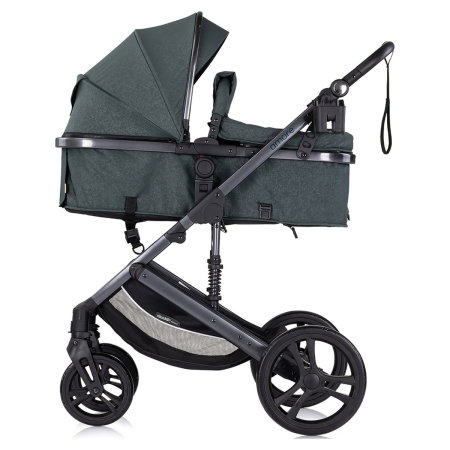 Carucior Bebe 2 in 1 Chipolino Amore Basil, Sezut Reversibil si Transformabil in Landou, cu Geanta si Accesorii 0 luni [6]