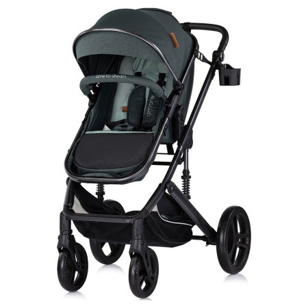 Carucior Bebe 2 in 1 Chipolino Amore Basil, Sezut Reversibil si Transformabil in Landou, cu Geanta si Accesorii 0 luni [1]