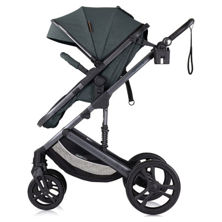 Carucior Bebe 2 in 1 Chipolino Amore Basil, Sezut Reversibil si Transformabil in Landou, cu Geanta si Accesorii 0 luni [3]