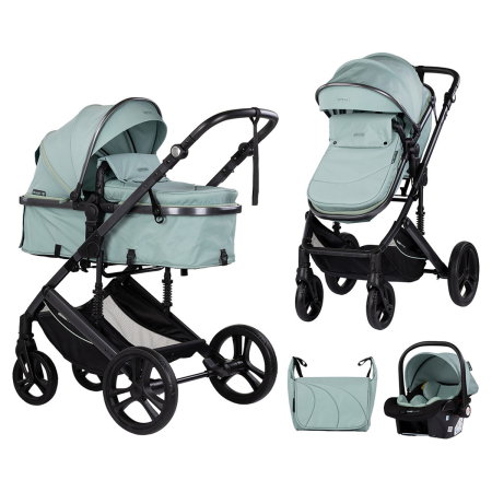 Carucioare 3 in 1 - Carucior Chipolino Amore 3 in 1 matcha 0 luni