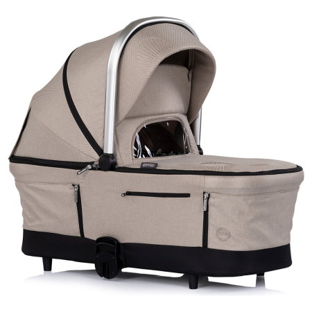 Carucior Chipolino Aurora 3 in 1, pana la 22 kg, scoica auto i-size, cadru usor, pliere usoara, husa picioare, sezut reversibil, gentuta inclusa, Latte [14]