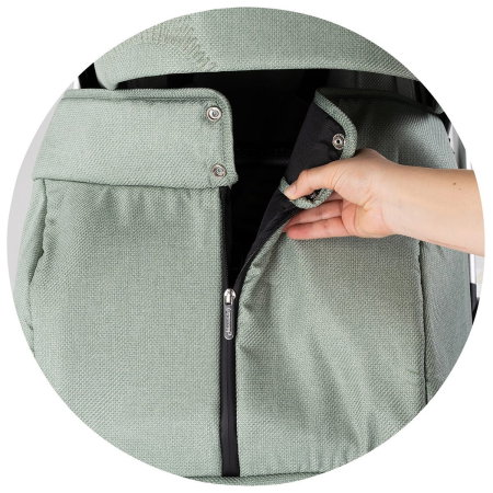Carucior Chipolino Aurora 3 in 1, pana la 22 kg, scoica auto i-size, cadru usor, pliere usoara, husa picioare, sezut reversibil, gentuta inclusa, Matcha [33]