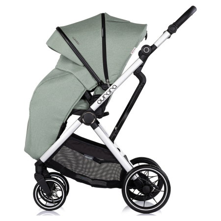 Carucior Chipolino Aurora 3 in 1, pana la 22 kg, scoica auto i-size, cadru usor, pliere usoara, husa picioare, sezut reversibil, gentuta inclusa, Matcha [10]