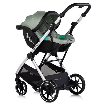 Carucior Chipolino Aurora 3 in 1, pana la 22 kg, scoica auto i-size, cadru usor, pliere usoara, husa picioare, sezut reversibil, gentuta inclusa, Matcha [13]
