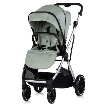 Carucior Chipolino Aurora 3 in 1, pana la 22 kg, scoica auto i-size, cadru usor, pliere usoara, husa picioare, sezut reversibil, gentuta inclusa, Matcha [5]