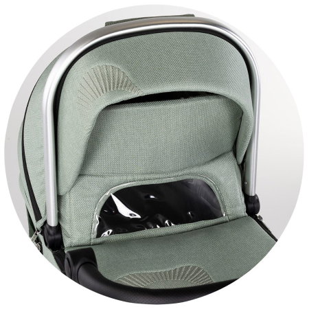 Carucior Chipolino Aurora 3 in 1, pana la 22 kg, scoica auto i-size, cadru usor, pliere usoara, husa picioare, sezut reversibil, gentuta inclusa, Matcha [28]