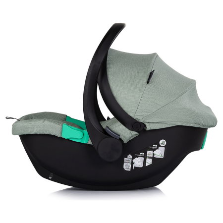 Carucior Chipolino Aurora 3 in 1, pana la 22 kg, scoica auto i-size, cadru usor, pliere usoara, husa picioare, sezut reversibil, gentuta inclusa, Matcha [20]