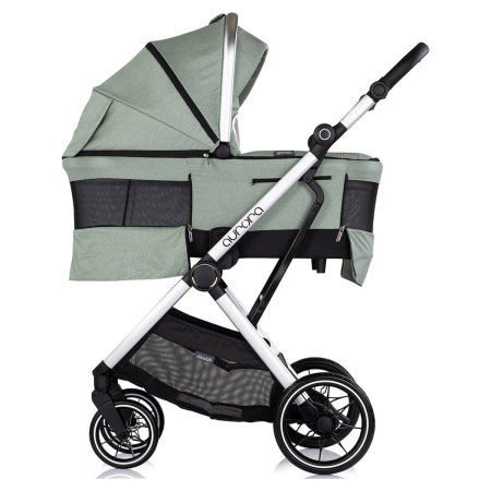 Carucior Chipolino Aurora 3 in 1, pana la 22 kg, scoica auto i-size, cadru usor, pliere usoara, husa picioare, sezut reversibil, gentuta inclusa, Matcha [4]