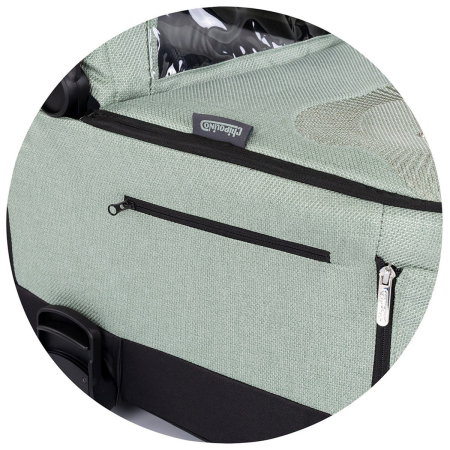 Carucior Chipolino Aurora 3 in 1, pana la 22 kg, scoica auto i-size, cadru usor, pliere usoara, husa picioare, sezut reversibil, gentuta inclusa, Matcha [32]