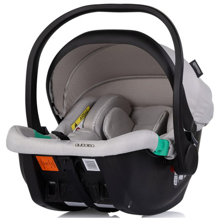 Carucior Chipolino Aurora 3 in 1, pana la 22 kg, scoica auto i-size, cadru usor, pliere usoara, husa picioare, sezut reversibil, gentuta inclusa, Platinum [18]