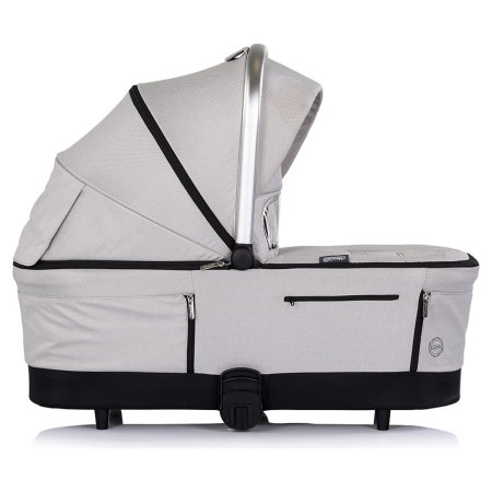 Carucior Chipolino Aurora 3 in 1, pana la 22 kg, scoica auto i-size, cadru usor, pliere usoara, husa picioare, sezut reversibil, gentuta inclusa, Platinum [15]