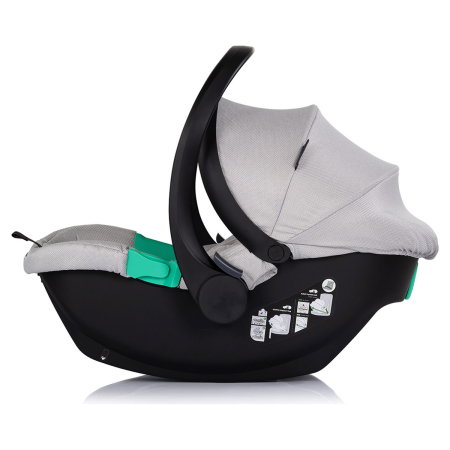 Carucior Chipolino Aurora 3 in 1, pana la 22 kg, scoica auto i-size, cadru usor, pliere usoara, husa picioare, sezut reversibil, gentuta inclusa, Platinum [19]