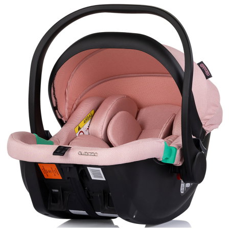 Carucior Chipolino Aurora 3 in 1, pana la 22 kg, scoica auto i-size, cadru usor, pliere usoara, husa picioare, sezut reversibil, gentuta inclusa, Powder pink - roz [18]