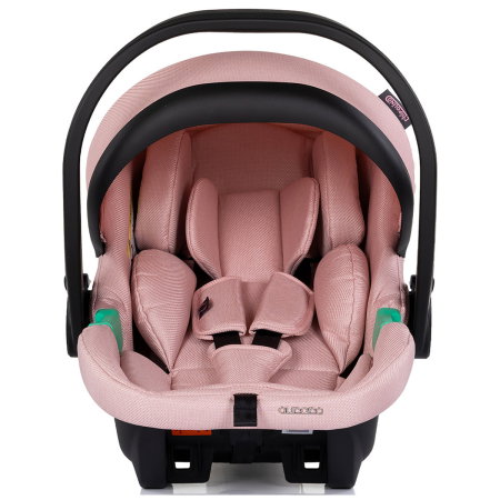 Carucior Chipolino Aurora 3 in 1, pana la 22 kg, scoica auto i-size, cadru usor, pliere usoara, husa picioare, sezut reversibil, gentuta inclusa, Powder pink - roz [20]