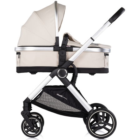 Carucior Chipolino Euphoria 3 in 1, de la nastere pana la 22 kg, include scoica auto i-size, cadru usor, pliere usoara, husa de picioare si geanta incluse, Cashmere [3]