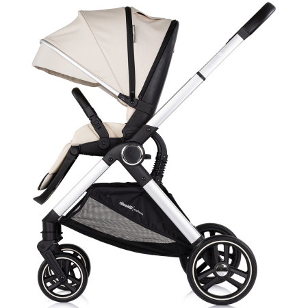 Carucior Chipolino Euphoria 3 in 1, de la nastere pana la 22 kg, include scoica auto i-size, cadru usor, pliere usoara, husa de picioare si geanta incluse, Cashmere [6]