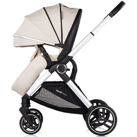 Carucior Chipolino Euphoria 3 in 1, de la nastere pana la 22 kg, include scoica auto i-size, cadru usor, pliere usoara, husa de picioare si geanta incluse, Cashmere [9]