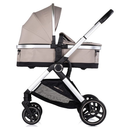 Carucior Chipolino Euphoria 3 in 1, de la nastere pana la 22 kg, include scoica auto i-size, cadru usor, pliere usoara, husa de picioare si geanta incluse, Latte [3]