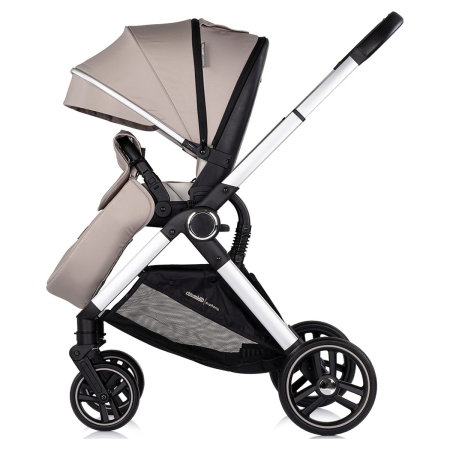 Carucior Chipolino Euphoria 3 in 1, de la nastere pana la 22 kg, include scoica auto i-size, cadru usor, pliere usoara, husa de picioare si geanta incluse, Latte [8]