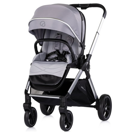 Carucior Chipolino Euphoria 3 in 1, de la nastere pana la 22 kg, include scoica auto i-size, cadru usor, pliere usoara, husa de picioare si geanta incluse, Platinum [4]
