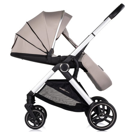 Carucior Chipolino Euphoria 3 in 1, de la nastere pana la 22 kg, include scoica auto i-size, cadru usor, pliere usoara, husa de picioare si geanta incluse, Latte [10]