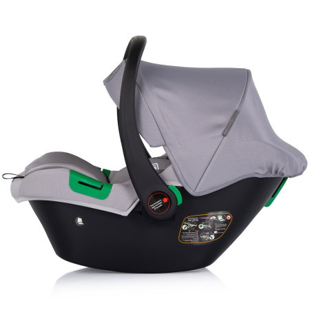 Carucior Chipolino Euphoria 3 in 1, de la nastere pana la 22 kg, include scoica auto i-size, cadru usor, pliere usoara, husa de picioare si geanta incluse, Platinum [17]