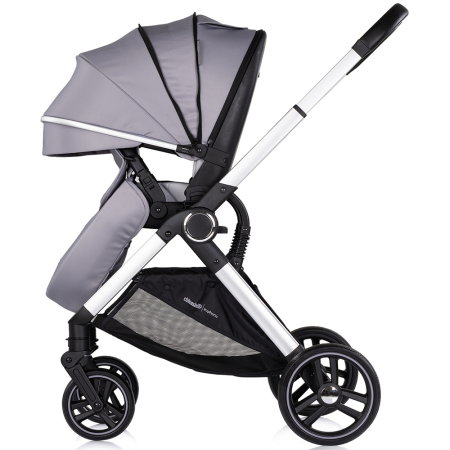 Carucior Chipolino Euphoria 3 in 1, de la nastere pana la 22 kg, include scoica auto i-size, cadru usor, pliere usoara, husa de picioare si geanta incluse, Platinum [9]