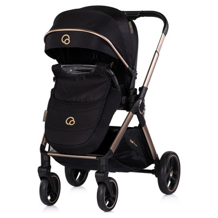 Carucior Chipolino Euphoria 3 in 1, de la nastere pana la 22 kg, include scoica auto i-size, cadru usor, pliere usoara, husa de picioare si geanta incluse, Noir [5]