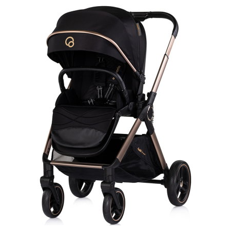 Carucior Chipolino Euphoria 3 in 1, de la nastere pana la 22 kg, include scoica auto i-size, cadru usor, pliere usoara, husa de picioare si geanta incluse, Noir [4]