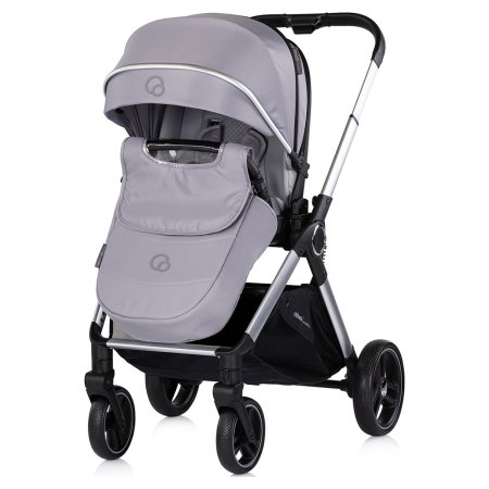 Carucior Chipolino Euphoria 3 in 1, de la nastere pana la 22 kg, include scoica auto i-size, cadru usor, pliere usoara, husa de picioare si geanta incluse, Platinum [5]
