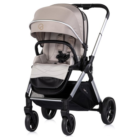 Carucior Chipolino Euphoria 3 in 1, de la nastere pana la 22 kg, include scoica auto i-size, cadru usor, pliere usoara, husa de picioare si geanta incluse, Latte [4]