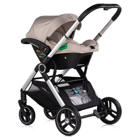 Carucior Chipolino Euphoria 3 in 1, de la nastere pana la 22 kg, include scoica auto i-size, cadru usor, pliere usoara, husa de picioare si geanta incluse, Latte [12]