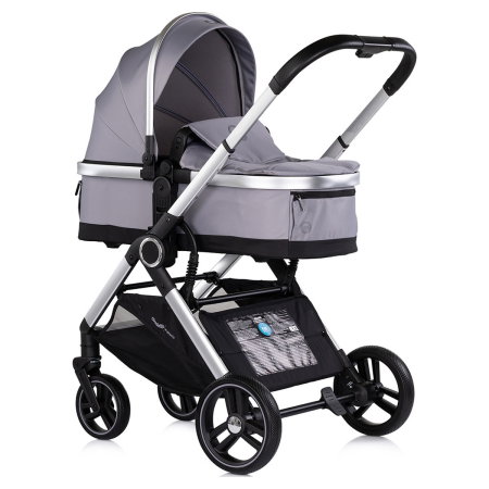 Carucior Chipolino Euphoria 3 in 1, de la nastere pana la 22 kg, include scoica auto i-size, cadru usor, pliere usoara, husa de picioare si geanta incluse, Platinum [1]