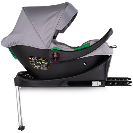 Carucior Chipolino Euphoria 3 in 1, de la nastere pana la 22 kg, include scoica auto i-size, cadru usor, pliere usoara, husa de picioare si geanta incluse, Platinum [20]