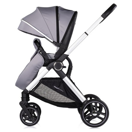 Carucior Chipolino Euphoria 3 in 1, de la nastere pana la 22 kg, include scoica auto i-size, cadru usor, pliere usoara, husa de picioare si geanta incluse, Platinum [8]